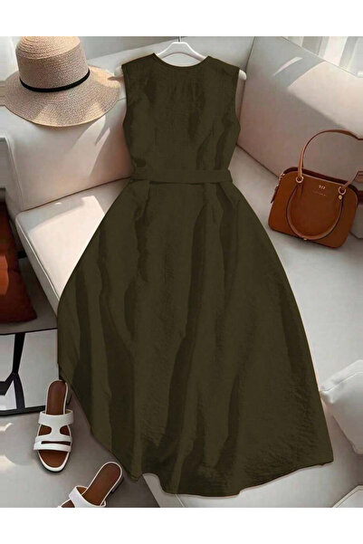 Sheya Rochie midi Shein, kaki