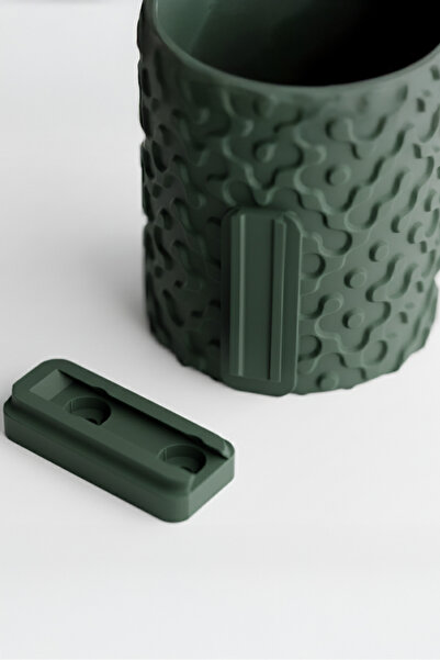 OEM Decorative wall flower pot – Wave Motion design, Forest Emerald color