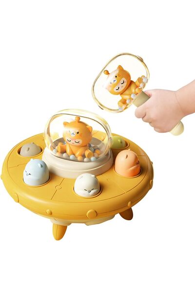 Generic Miladin Hammer-and-Mole Interactive Hammering Toy for Toddlers