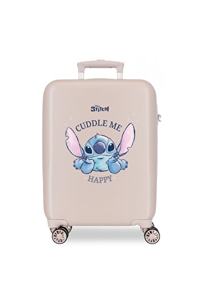 Disney Children's trolley, Stitch Cuddle me happy, ABS, small suitcase, beige, 38x55x20 cm