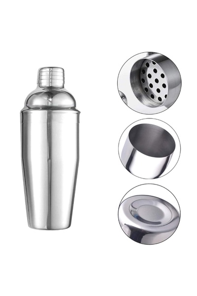Aptel Set of 6 bartender accessories, cocktail preparation, stainless steel, silver, 27x12x10 cm