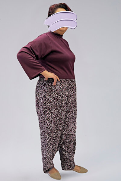 SHE BEST Civil Flower Patterned Viscose Fabric Women's Shalwar