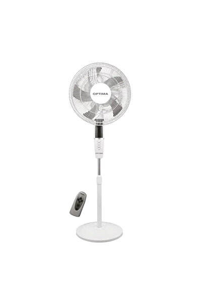 Optima 16 Inch Electric Stand Fan 60W Grey/White