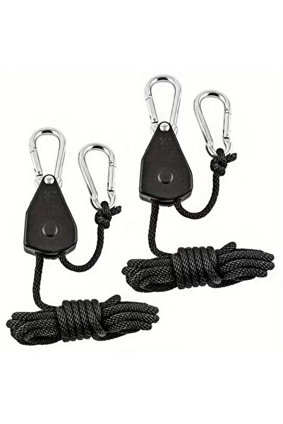 Lic LifeInCamp Kamp Çadırı, Yan Tente, Tarp İpi ve Gergisi - Ayarlanabilir Döner Kilitlemeli Sistem - 2 adet