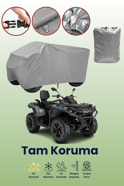 dokaca Grey Can-Am Outlander Max Dps 1000t Atv Tarpaulin, Atv Protective Cover