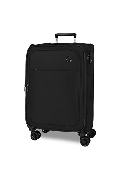 Movom Troler mediu, Atlanta, textil, expandabil, TSA, negru, 42x66x25 cm