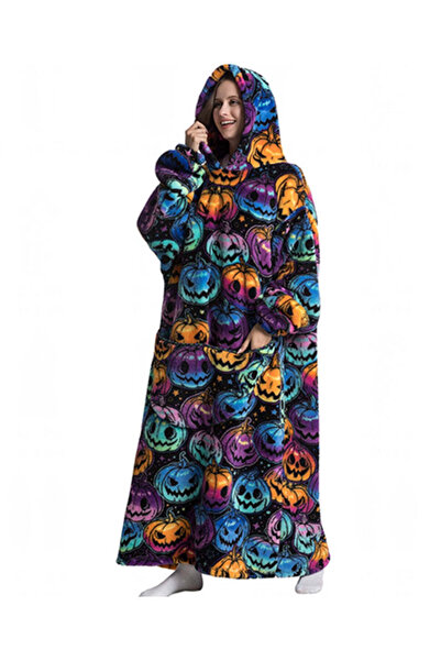 WildFashion Long, fluffy, lounge dress with Printed , PJM264-100