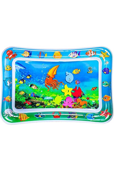 rayyan سجادة مائية مستطيلة قابلة للنفخ للأطفال من عمر 3 إلى 12 شهرًا، وقت الل...