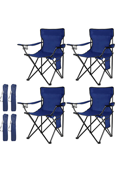 Primo Plus 4 قطع من كراسي التخييم القابلة للطي - خفيفة الوزن، لا تحتاج إلى تركيب، كرسي محمول للشاطئ والرياضات الخارجية