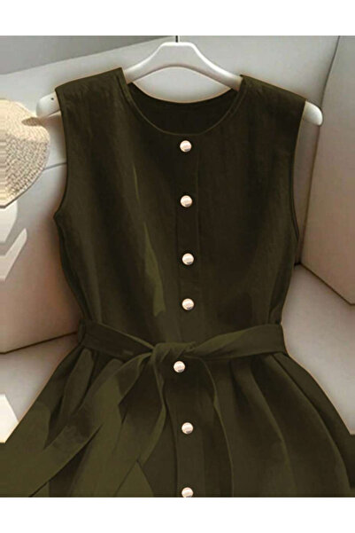 Sheya Rochie midi Shein, kaki