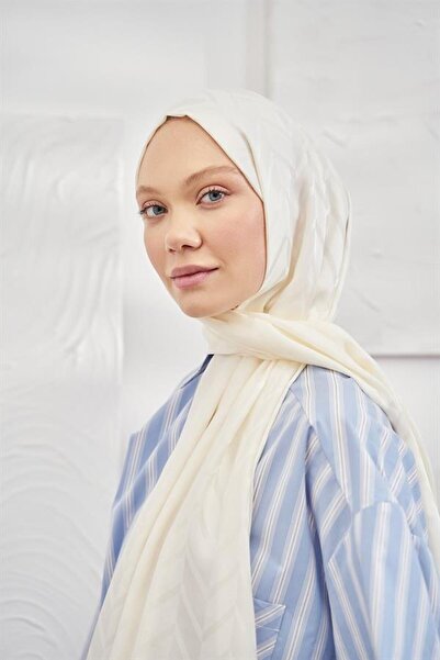 ARMANDA İtalyan Jakar Zigzag Desen-krem