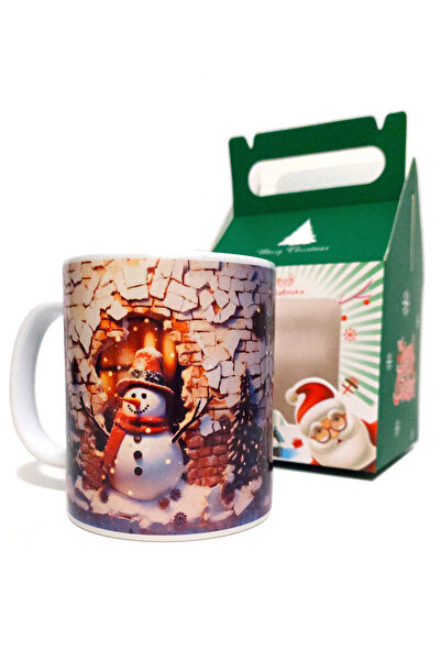 ZEEA COUTURE Ceramic mug with Christmas decorations