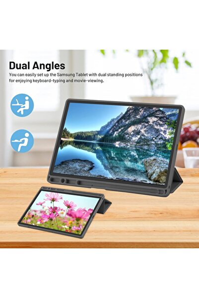 SKYDDAR INNOVATION Tablet case for Samsung Galaxy Tab A8 10.5, Pencil holder, Flex Trifold, sticker set, Pink