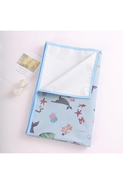 Generic Goodun Baby Changing Mat - Portable Waterproof Vegan Leather Changing Pad (Blue ND 01)