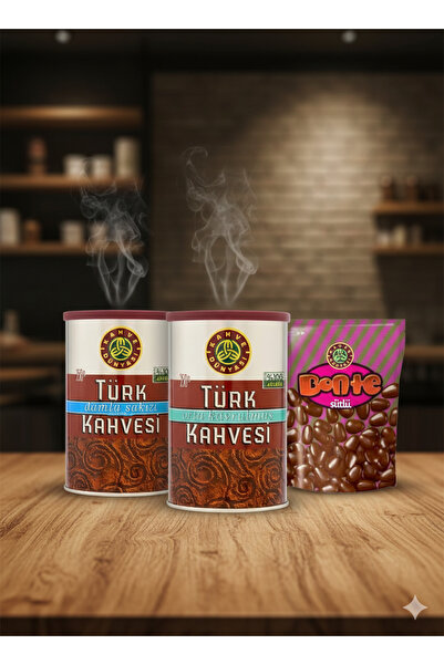 Kahve Dünyası Damla Sakızlı X Orta Kavrulmuş (Türk Kahvesi Teneke 250g) X Sad...