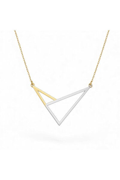 HANNY Geometric two-tone necklace made of 925 Silver and gold-plated