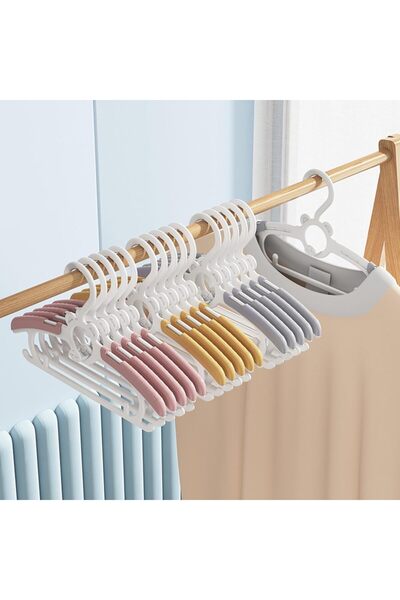 Generic Adjustable Plastic Kids Hangers 11-14 in, Space-Saving, Pack of 15 - ...