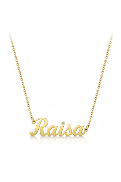 HANNY Lantisor personalizat cu nume Raisa din Argint 925 placat cu aur