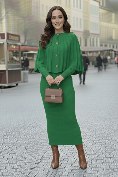 benguen Bolero Knitwear Dress R4478 Green