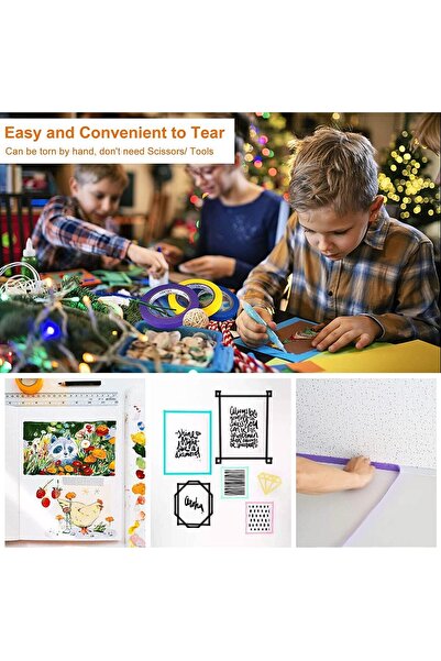 JZS Colored Masking Tape - 6 Rolls (20mm x 12m)