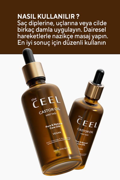 The Ceel Saf Hint Yağı Castor Oil Soğuk Sıkım 50 ml