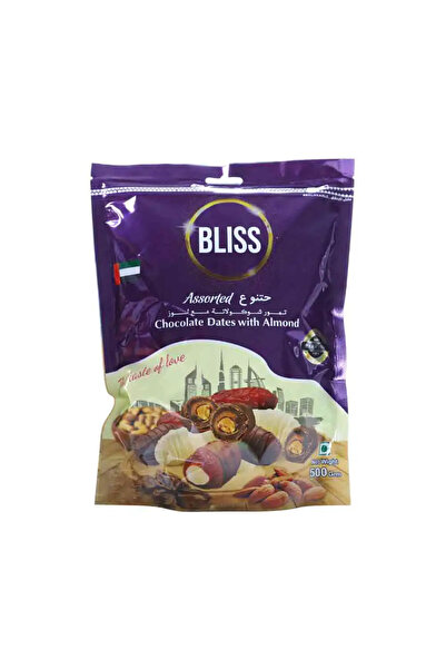 Bliss Assorted Dates Chocolate with Almond- 500gms Pack of 2