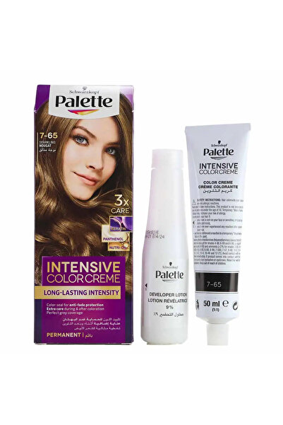 Palette Intensive Color Creme, Permanent Long-Lasting Intensity- 7-65 Sparkling Nougat