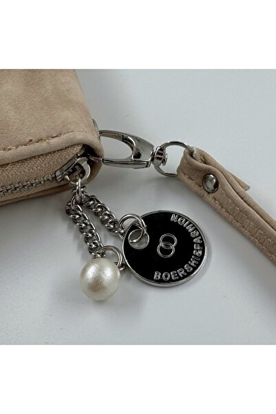 OEM Women's wallet made of eco-leather with strap, 20×10×3 cm - Beige