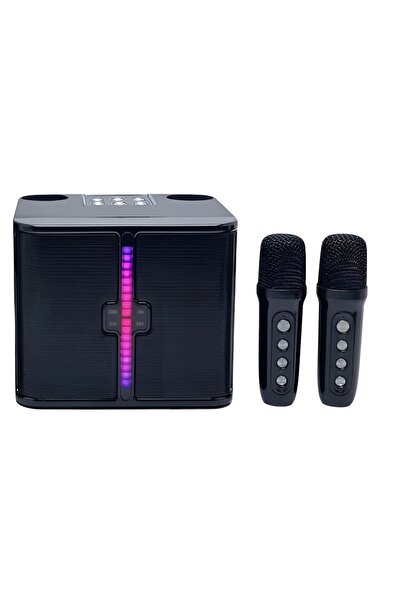 Generic YS-232 Portable Bluetooth Karaoke Speaker System with Colorful LED Light and 2 Wireless Microphones