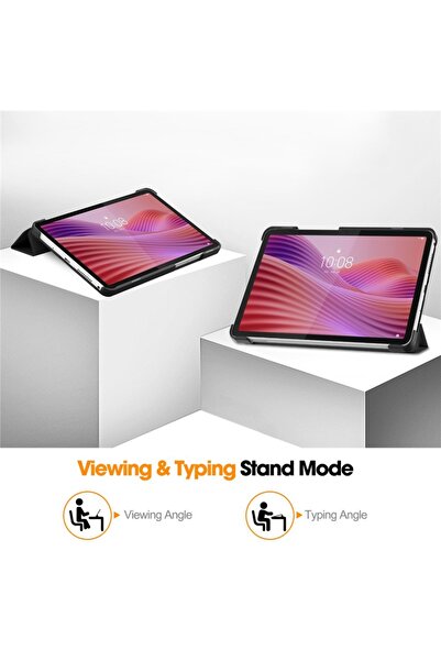SKYDDAR INNOVATION Tablet case for Lenovo Tab One 8.7, with Multi-Angle stand, FoldPro, Black, set with sticker