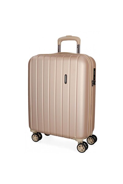 Movom Troler cabina ABS expandabil Wood, sampanie, 55x39x20 cm