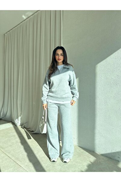 Mooi Butik Zaura Suit 8490 - Gray