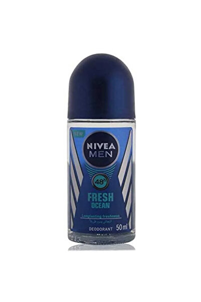 NIVEA مزيل عرق فريش أوشن رول أون للرجال، برائحة مائية، 50 مل