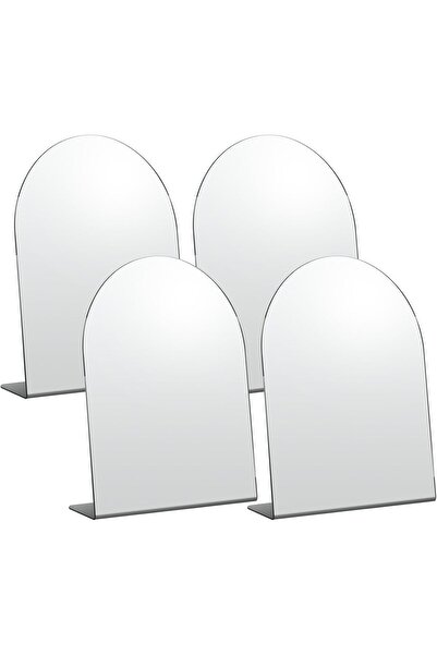 Slasa 4-Pack Countertop Acrylic Desk Mirror – Freestanding Vanity Mirror (28×...