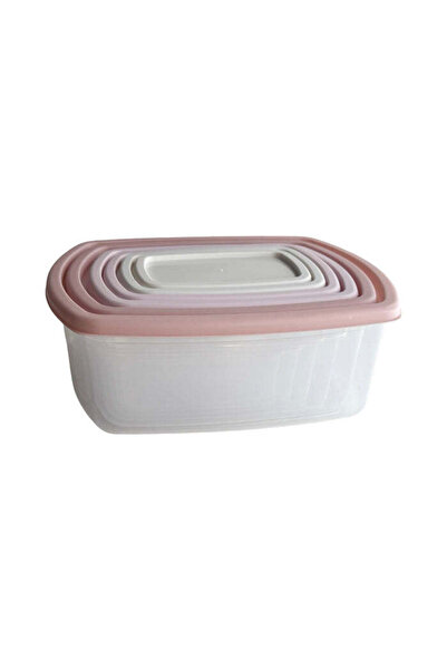 Gondol Plastic Containers Set (6 pcs) - Rose - G-293