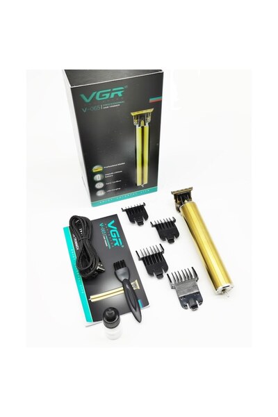 VGR Professional contour trimmer V065, cordless, USB charging, gold/silver
