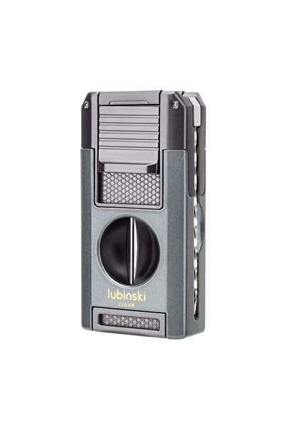Lubinski Premium Çift Torch Puro Çakmağı Dahili V-Cut Kesici - Delici - İğne-...