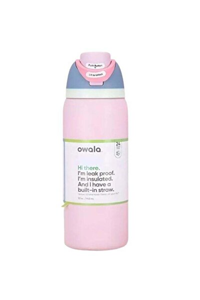 owala FreeSip 32 oz (945 ml) Stainless Steel Vacuum Insulated Sports Water Bottle - Pink