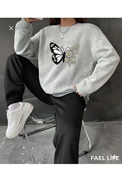 FAEL LİFE SET CU IMPRIMEU FLUTURI ȘI MARGARETE CU TĂIERE LĂRGĂ PENTRU FEMEI/F...