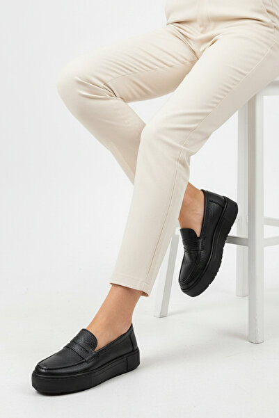 Solo Bag Del'Solera Women's Black Genuine Leather Laceless Orthopedic Sneaker Daily Shoes