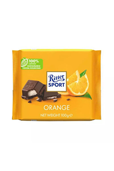 Ritter Sport Orange Flavored Smooth Fondant Chocolate- 100gms Pack of 2