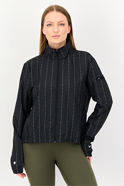 Nike Women Dri-Fit Long Sleeve Running Jacket, Black