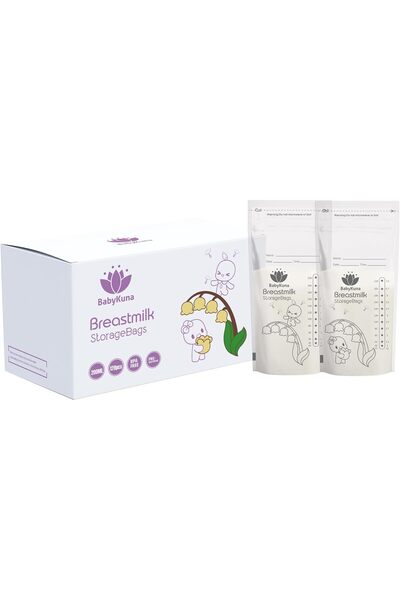 Generic أكياس تخزين حليب الثدي من بيبي كونا - عبوة من 120 كيسًا، سعة 220 مل، ...