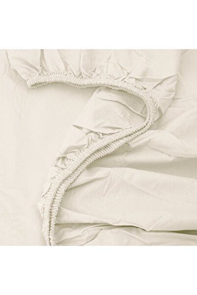 Altınbaşak Σεντόνι Freesia King Size Ranforce Elastic 200x200+35 cm Εκρού