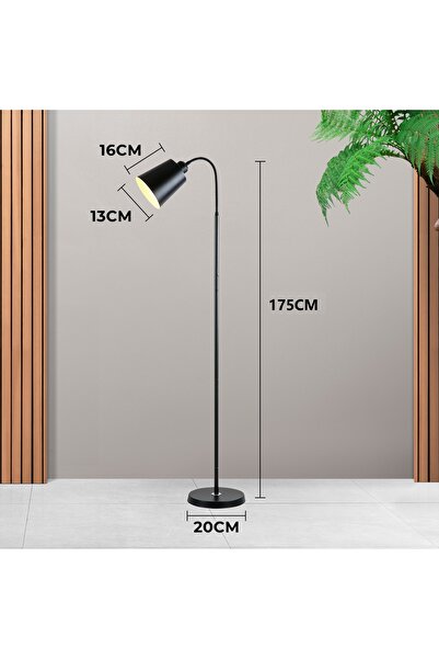 YESMAX مصباح أرضي، مصابيح قائمة بخرطوم معدني برأس دوار، مصابيح قراءة طويلة لغرفة النوم وغرفة المعيشة