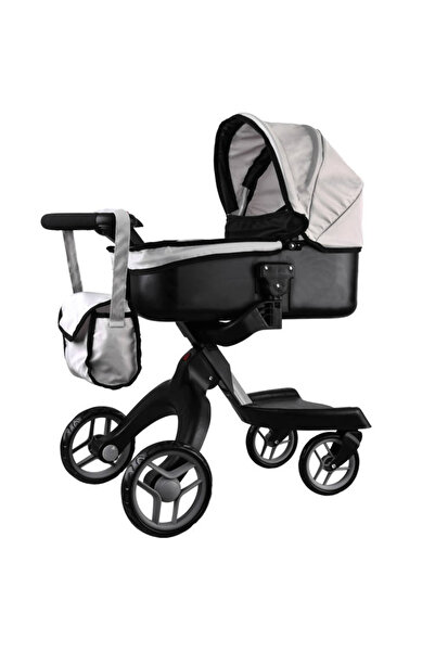 Jokomisiada Carucior pentru papusi elegant, ajustabil si pliabil cu geantuta ...