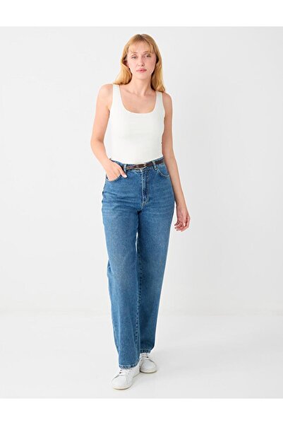 Jimmy Key Kırık Beyaz Dar Kesim Örme U Yaka Atlet