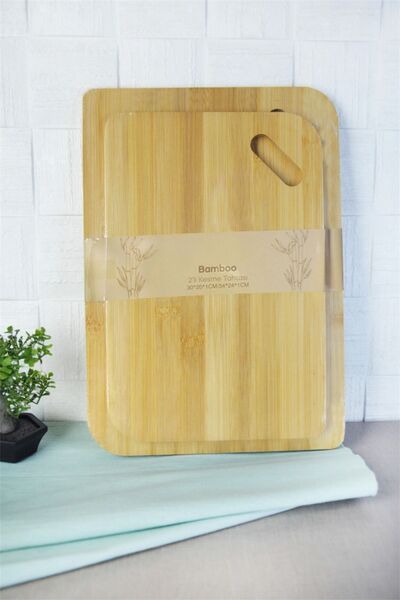 Bayev Bambu 700643 2-Piece Cutting Board Set - 34X24 30X20 Cutting Boards