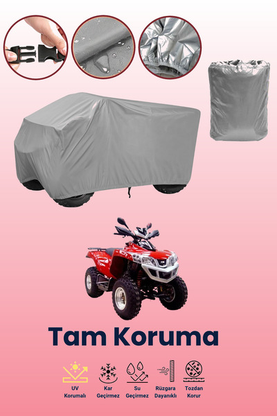dokaca Grey Sym Quadlander Atv Tarpaulin, Atv Protective Cover