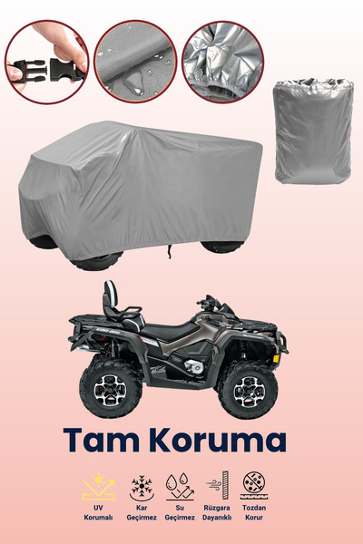 dokaca Grey Can-Am Outlander Max 1000 Ltd Atv Cover, Atv Protective Cover